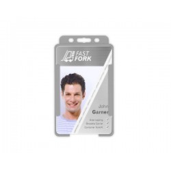 Grey Single-Sided BIOBADGE Open Faced ID Card Holders - Portrait (Pack of 100) 2