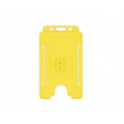 Yellow Single-Sided BIOBADGE Open Faced ID Card Holders - Portrait (Pack of 100)