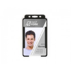 Portabadge single side Verticale BIO ECO Nero (100 pezzi) 2