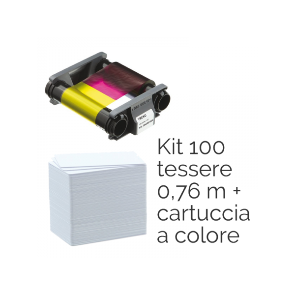 CBGP0001C Evolis badgy Pack consumabili per 100 stampe